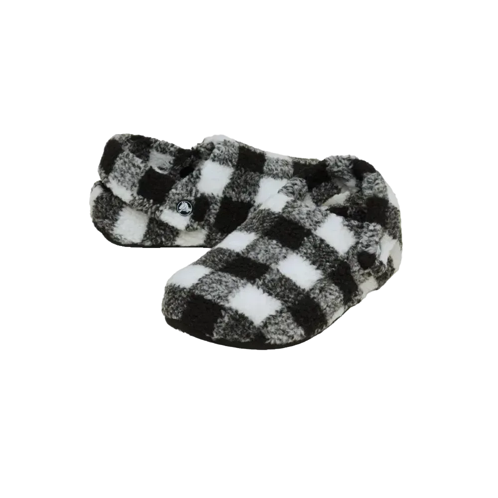 נעלי בית קרוקס לנשים Crocs Classic Buffalo Check Cozzzy Slipper 210755-066 - Image 3
