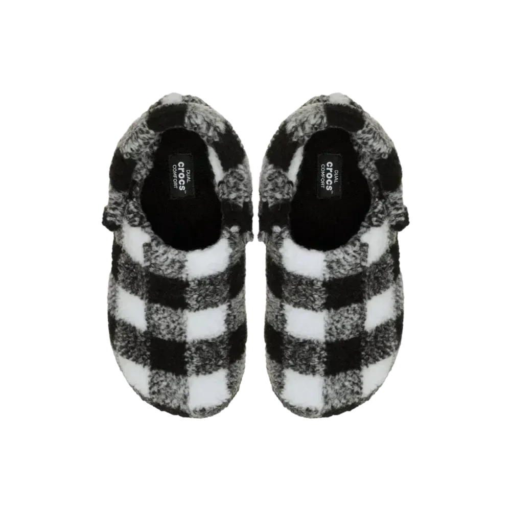 נעלי בית קרוקס לנשים Crocs Classic Buffalo Check Cozzzy Slipper 210755-066 - Image 4