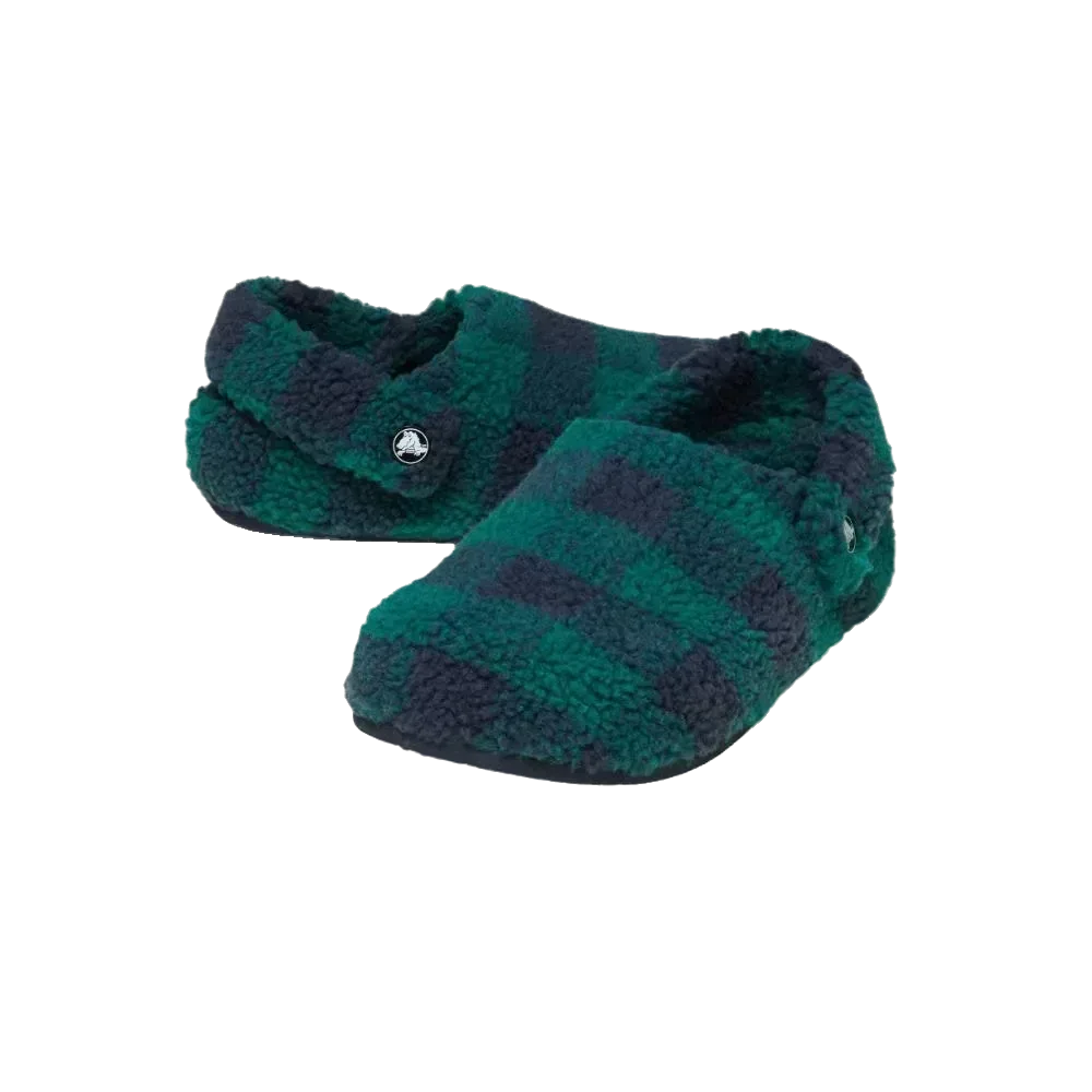 נעלי בית קרוקס לנשים Crocs Classic Buffalo Check Cozzzy Slipper 210755-3AZ - Image 3