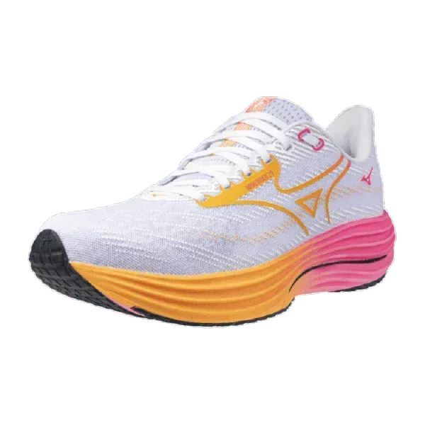 נעלי מיזונו ריידר 29 לגברים Mizuno WAVE RIDER 29 White/Tang J1GC259302 - Image 2