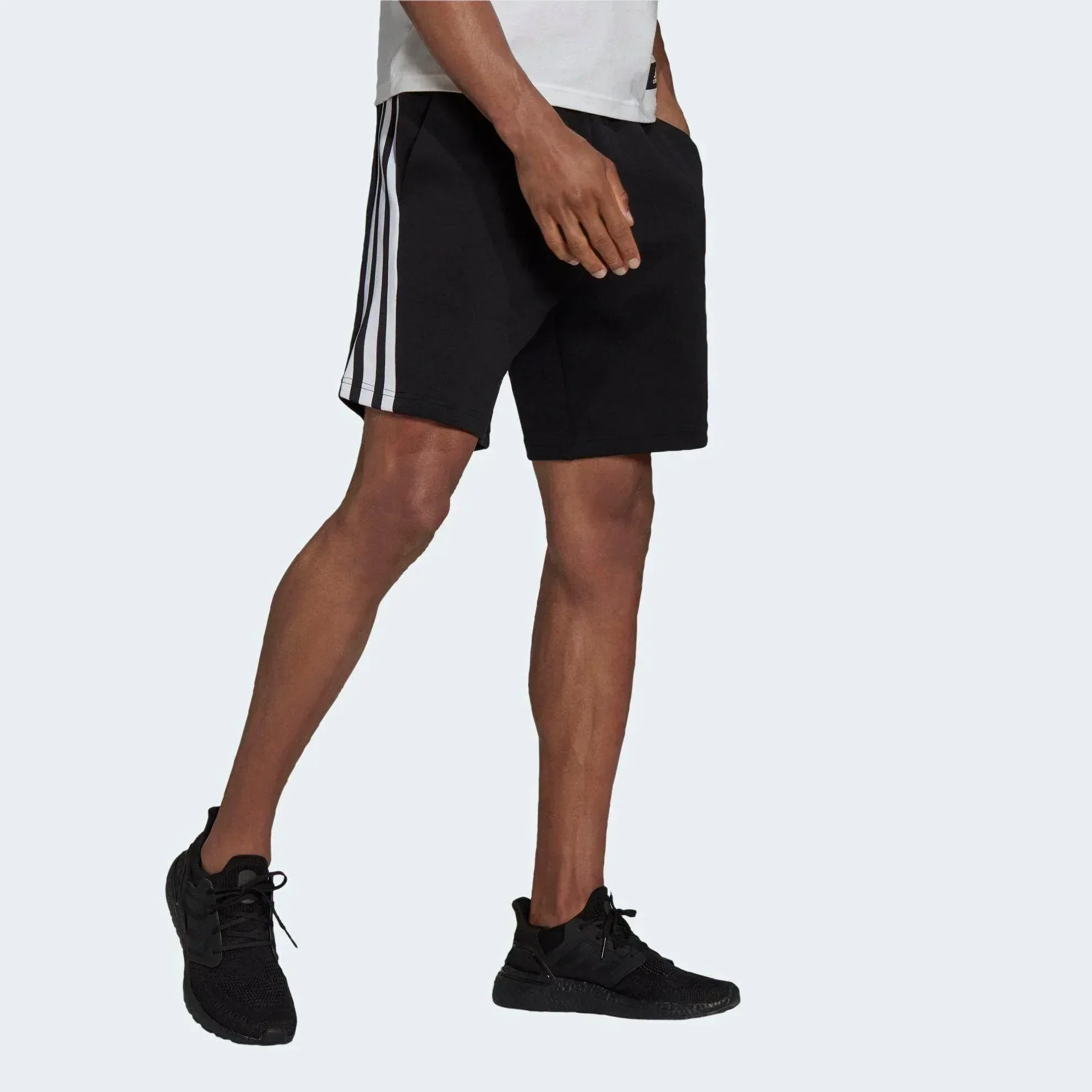 מכנס אדידס קצר לגברים ADIDAS FI 3S Short BLACK H46515 - Image 3
