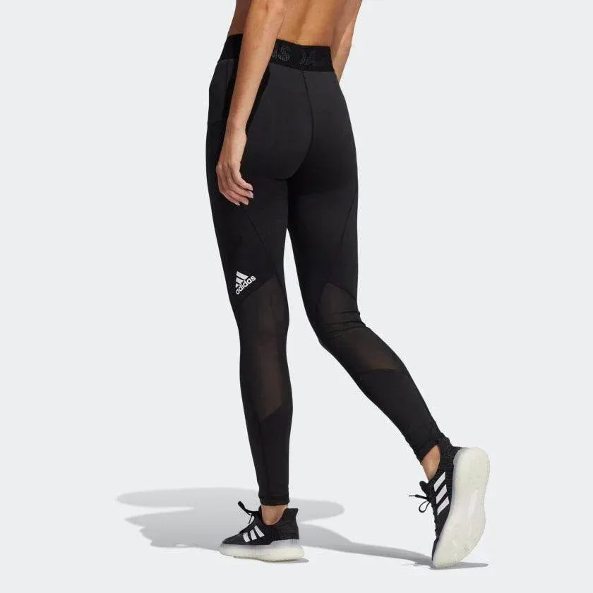 טייטס אדידס ארוך לנשים ADIDAS TF L 3 BAR T BLACK/WHITE GL0693 - Image 2