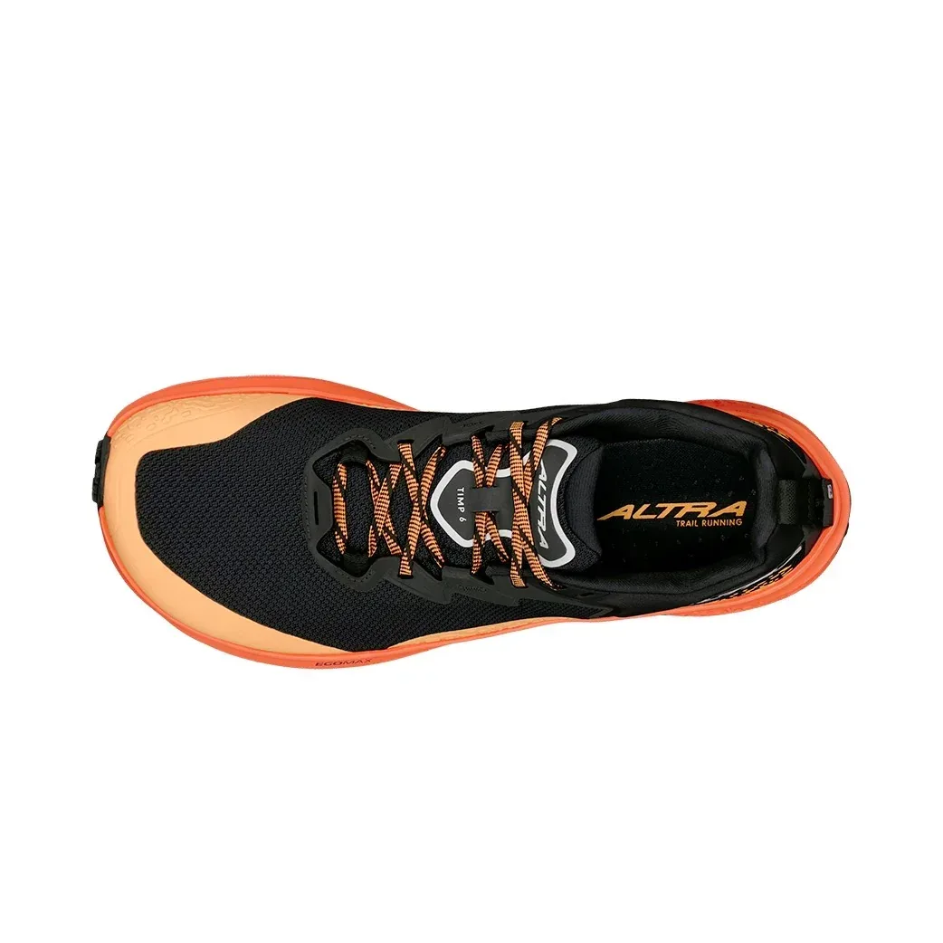 נעלי ריצת שטח אלטרה טימפ 6 לגברים Altra TIMP 6 BLACK/ORANGE A0A85T6080 - Image 6