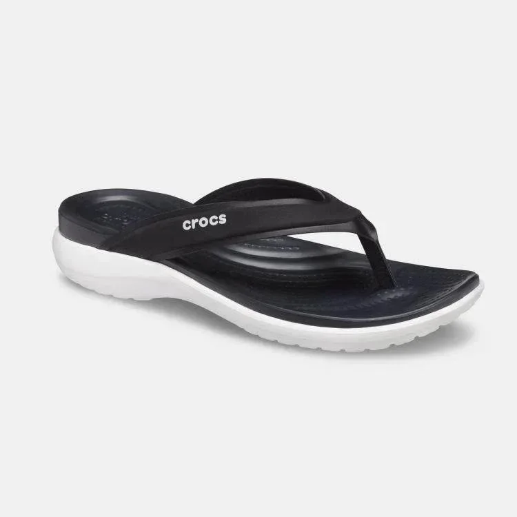 כפכף קפרי קרוקס בצבע שחור לנשים  Capri v Sporty flip w Crocs 206780-001 - Image 3