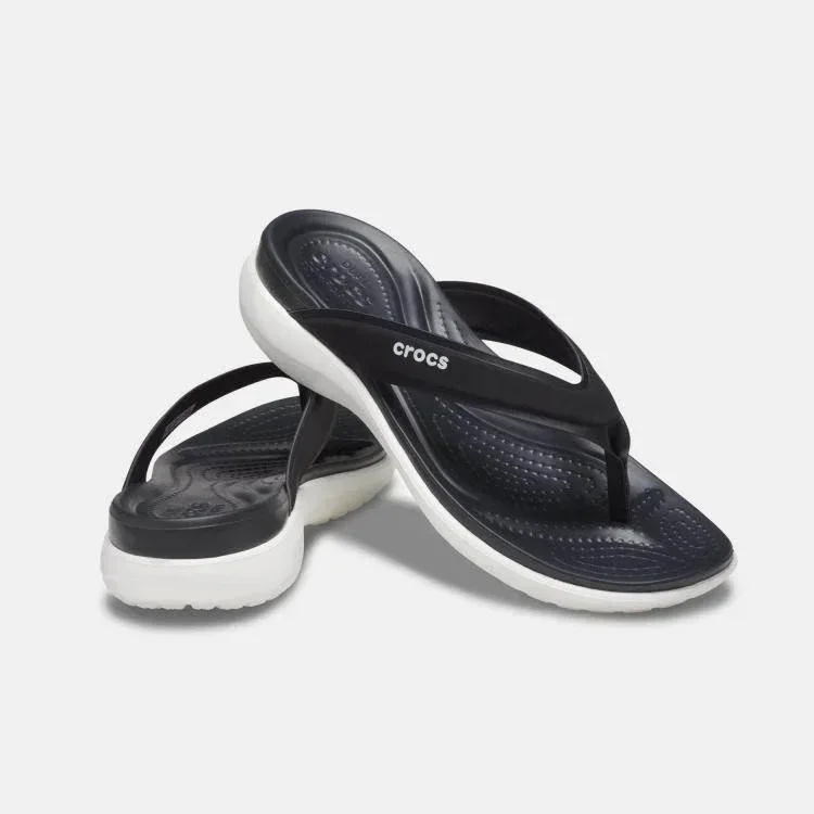 כפכף קפרי קרוקס בצבע שחור לנשים  Capri v Sporty flip w Crocs 206780-001 - Image 4