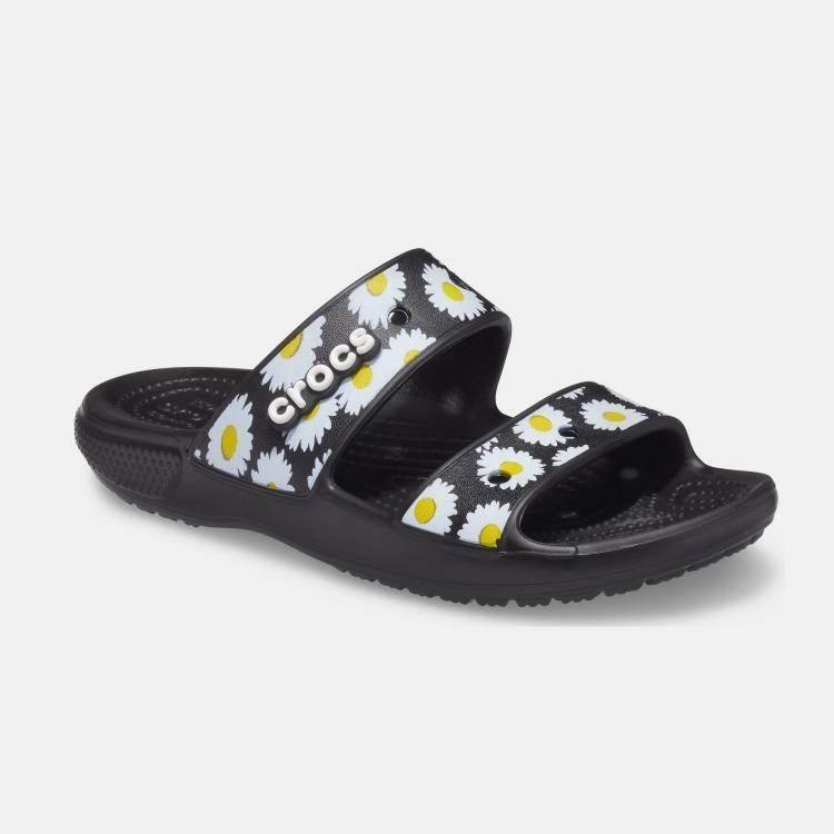 כפכף קרוקס סלייד שחור בהדפס פרחוני Classic Crocs Vacay Black Daisy 207284-0zi - Image 3