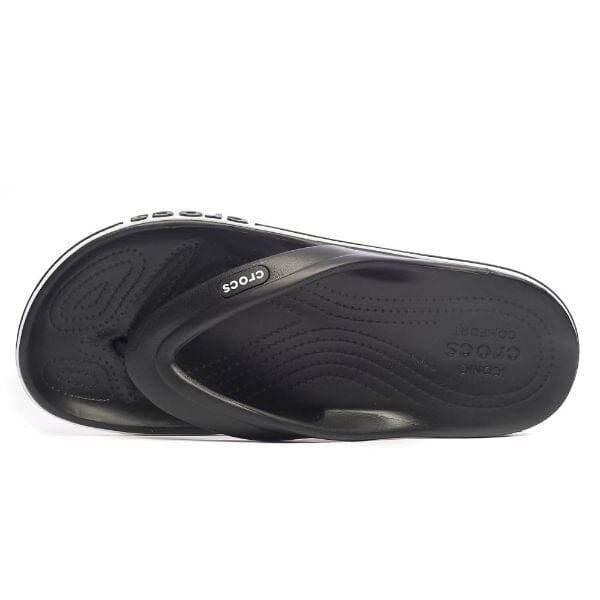 כפכף לגבר קרוקס באיה באנד Crocs 205393-066 Bayaband Flip,BLK/WHITE - Image 4