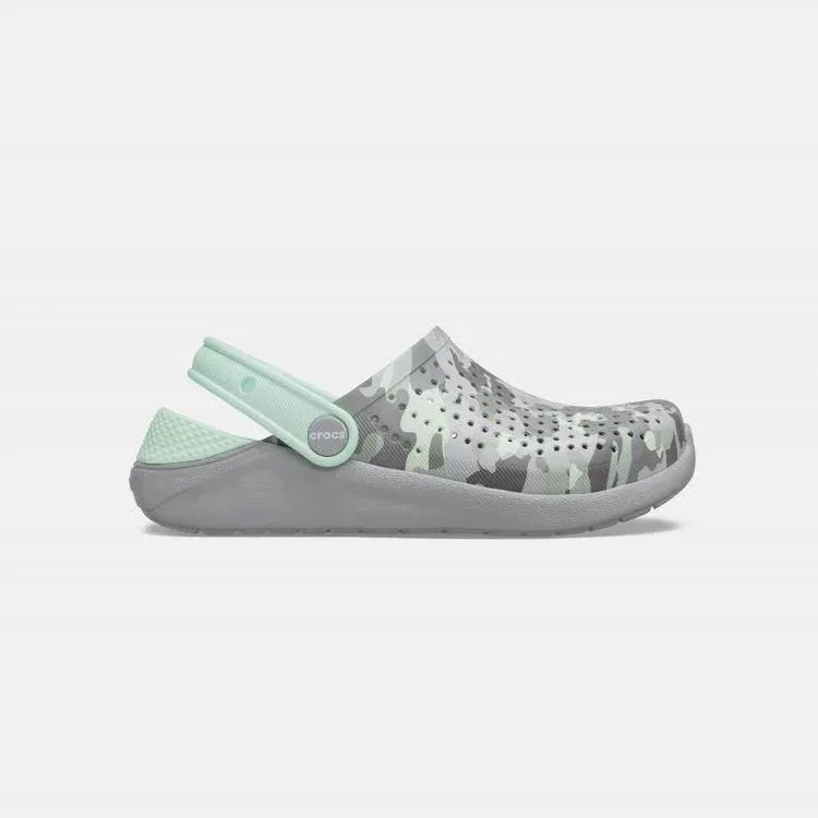 Crocs LiteRide Printed Camo Clog K 206495-0GI - כפכף בצבע אפור/ירוק - Image 2