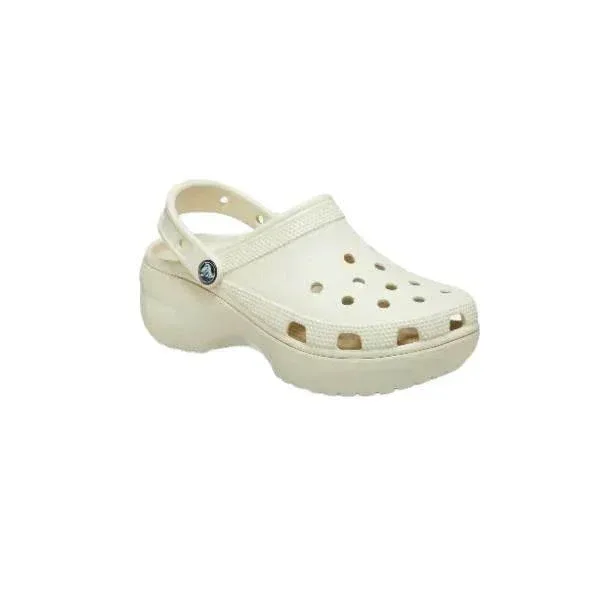 כפכפי פלטפורמה קרוקס לנשים בצבע קרם Crocs 206750-2Y2 Classic Platform Clog Bone - Image 4