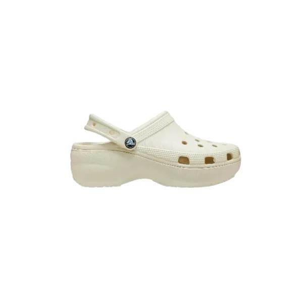 כפכפי פלטפורמה קרוקס לנשים בצבע קרם Crocs 206750-2Y2 Classic Platform Clog Bone - Image 5