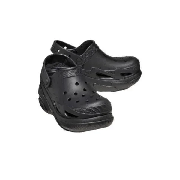 כפכפי פלטפורמה קלוג באבל קראש קרוקס שחורות Crocs 210061-0WC Bubble Crush Clog Triple Black - Image 3
