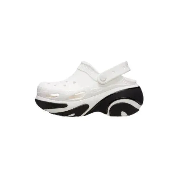 כפכפי פלטפורמה קלוג באבל קראש קרוקס לבנות Crocs 210061-100 Bubble Crush Clog white - Image 2