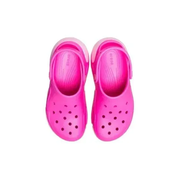 כפכפי פלטפורמה קלוג באבל קראש קרוקס ורודות Crocs 210061-6TW Bubble Crush Clog - Image 2