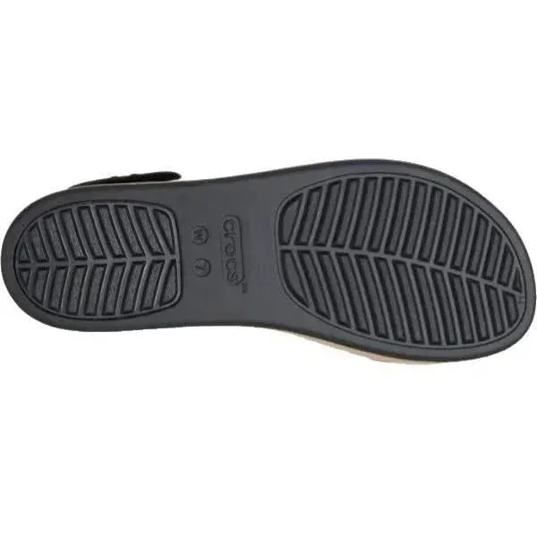 כפכפי קרוקס ברוקלין לנשים Crocs 211144-060 Brooklyn Cork Low Wedge BLK - Image 4