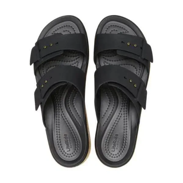 כפכפי קרוקס ברוקלין לנשים Crocs  Brooklyn Cork Buckle 211252-001 Black - Image 5
