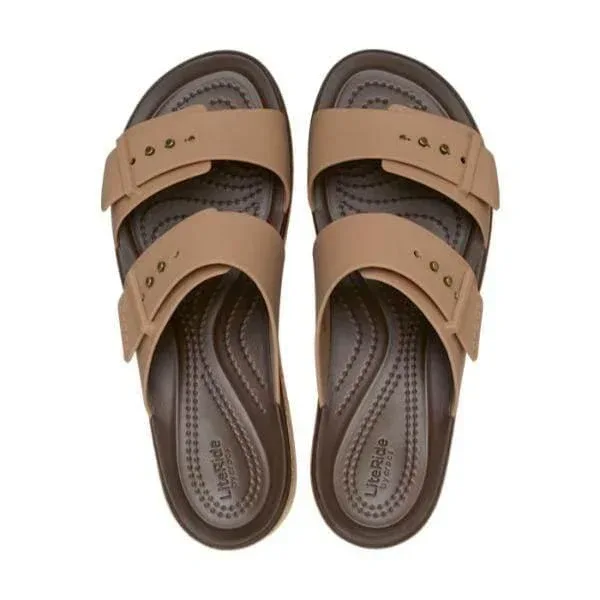 כפכפי קרוקס ברוקלין לנשים Crocs Brooklyn Cork Buckle 211252-2JJ Chocolate - Image 3
