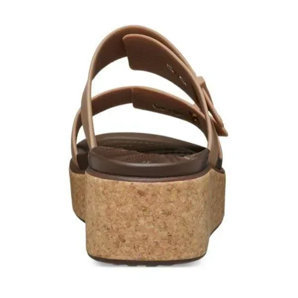 כפכפי קרוקס ברוקלין לנשים Crocs Brooklyn Cork Buckle 211252-2JJ Chocolate - Image 6