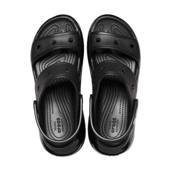 סנדלי קרורס פלטפורמה במהדורה מיוחדת Crocs Classic Mega Crush Sandal Black noir 207989-001 - Image 6