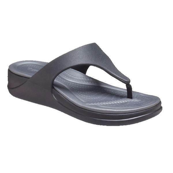 כפכפי קרוקס אצבע לנשים Crocs boca Wedgte flip 207417-001 - Image 3