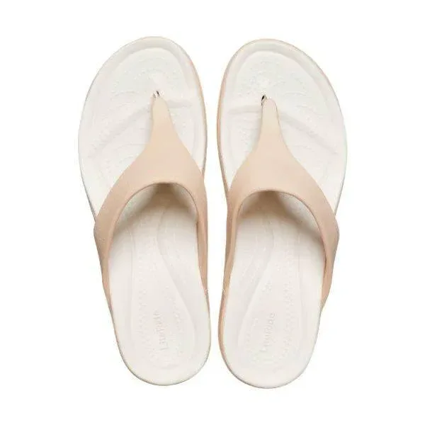 כפכפי קרוקס אצבע לנשים  Crocs boca Wedgte flip 207417-212 - Image 4