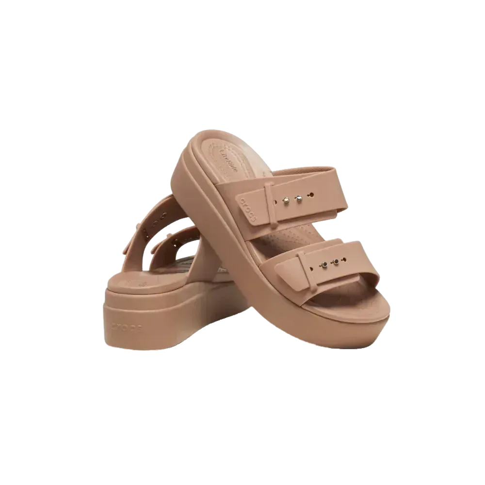 כפכפי פלטפורמה ברוקלין לנשים Crocs Brooklyn bucle Lowwdg 207431-2Q9 - Image 3