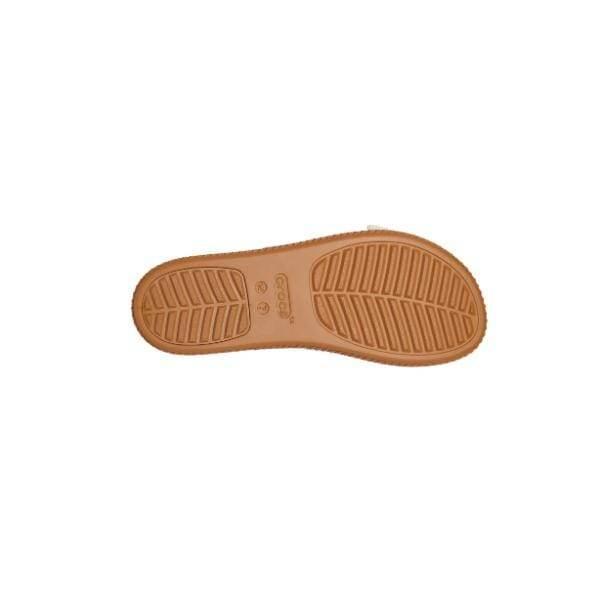 כפכפי פלטפורמה קרוקס לנשים עם סוליה קלועה Crocs Brooklyn Woven Buckle White 209978-0WV - Image 6