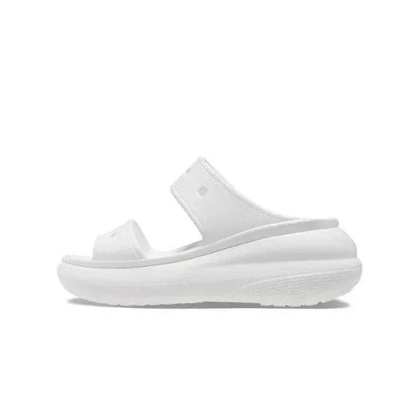 סנדלי קרוקס פלטפורמה במהדורה מיוחדת Crocs Classic Crush Sandal 207670-100 White - Image 2