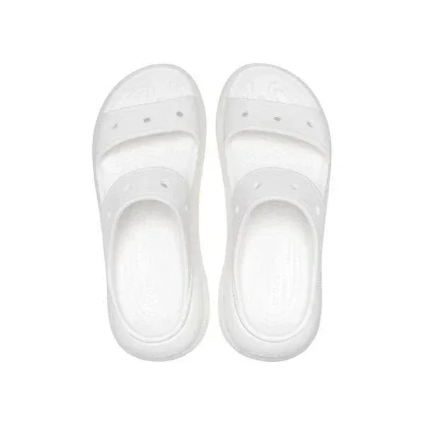 סנדלי קרוקס פלטפורמה במהדורה מיוחדת Crocs Classic Crush Sandal 207670-100 White - Image 5
