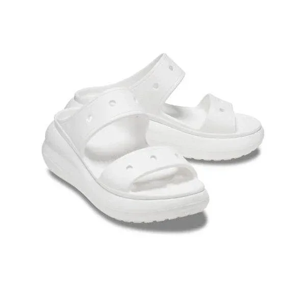 סנדלי קרוקס פלטפורמה במהדורה מיוחדת Crocs Classic Crush Sandal 207670-100 White - Image 6