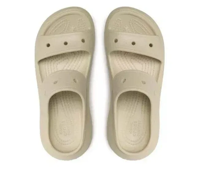 סנדלי קרוקס פלטפורמה במהדורה מיוחדת Crocs Classic Crush Sandal 207670-2Y2 Bone OS - Image 2