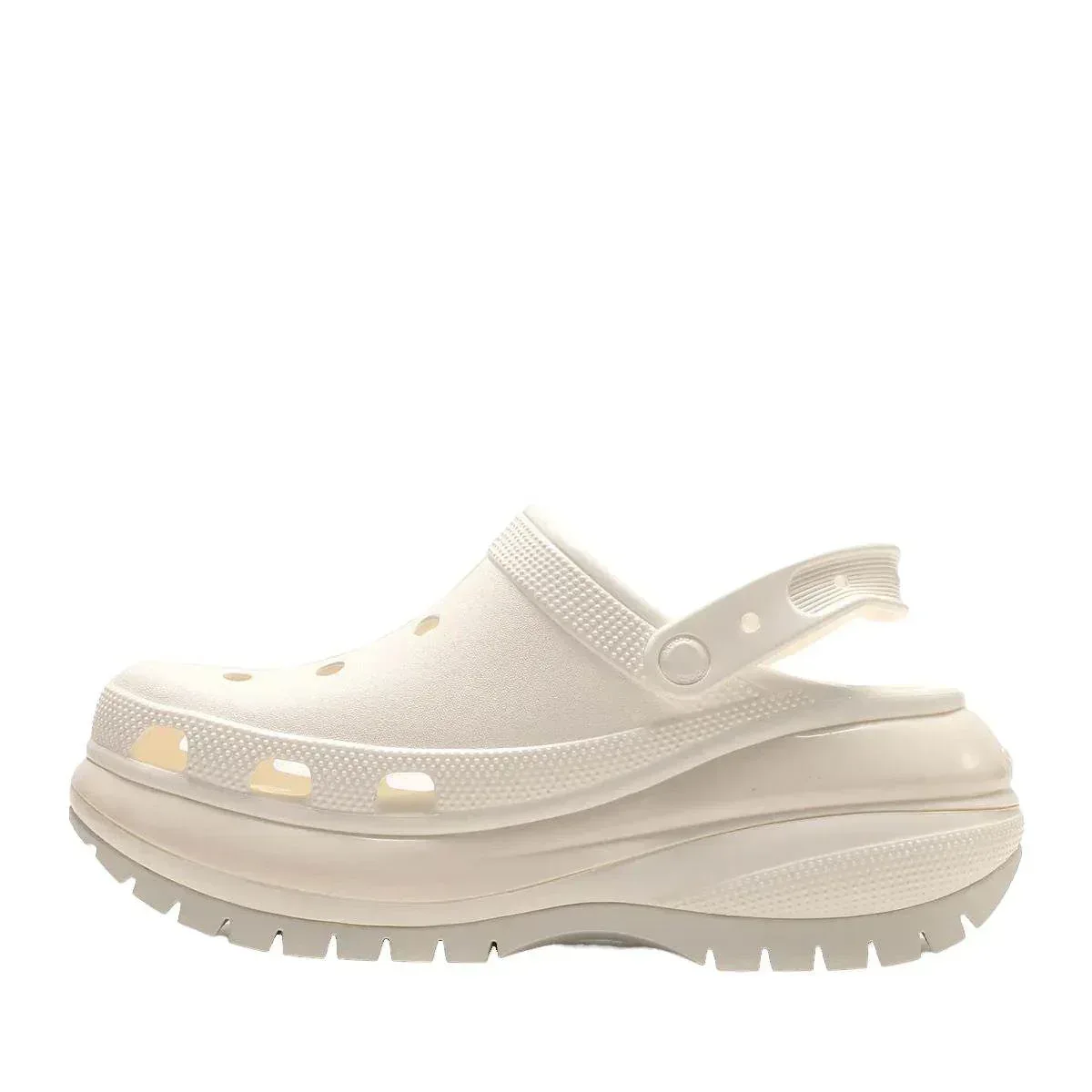 כפכפי קרוקס פלטפורמה במהדורה מיוחדת Crocs Classic Mega Crush Clog White blanc 207988-100 - Image 4
