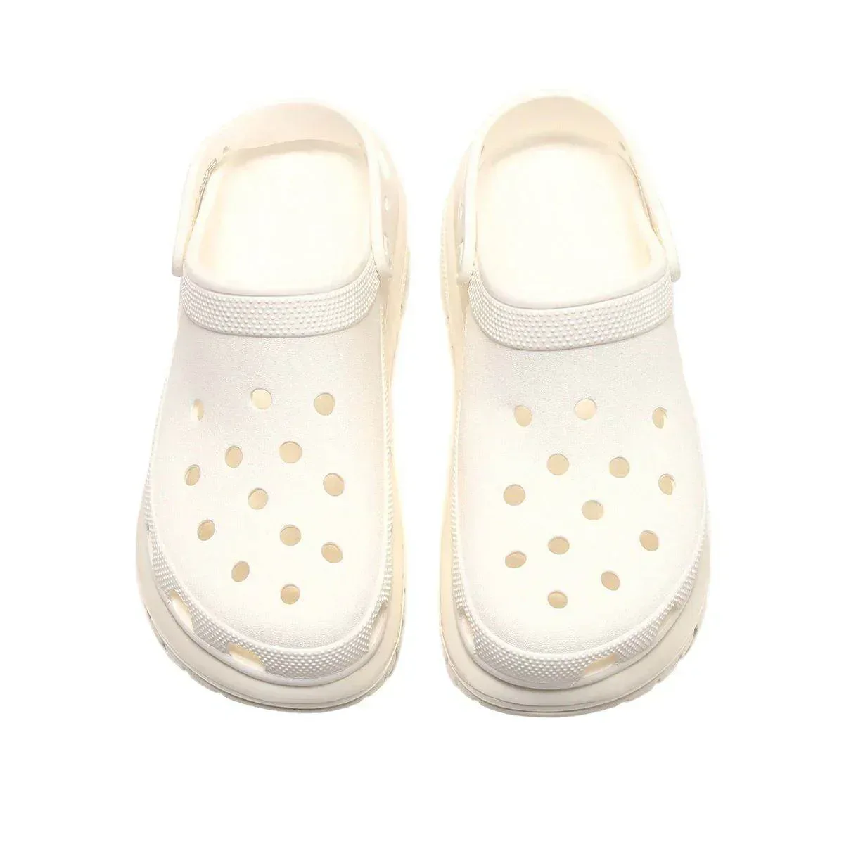 כפכפי קרוקס פלטפורמה במהדורה מיוחדת Crocs Classic Mega Crush Clog White blanc 207988-100 - Image 6