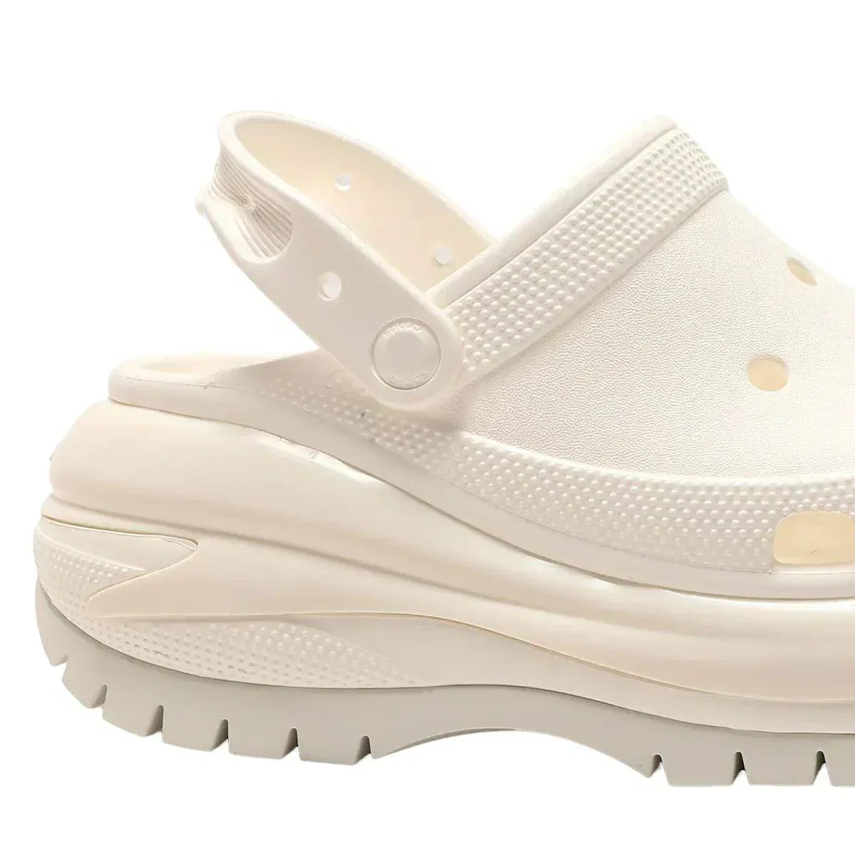 כפכפי קרוקס פלטפורמה במהדורה מיוחדת Crocs Classic Mega Crush Clog White blanc 207988-100 - Image 8
