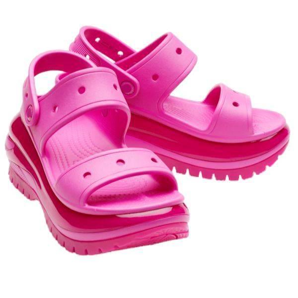 סנדלי קרוקס פלטפורמה במהדורה מיוחדת Crocs Classic Mega Crush Sandal Juice 207989-6UB - Image 4