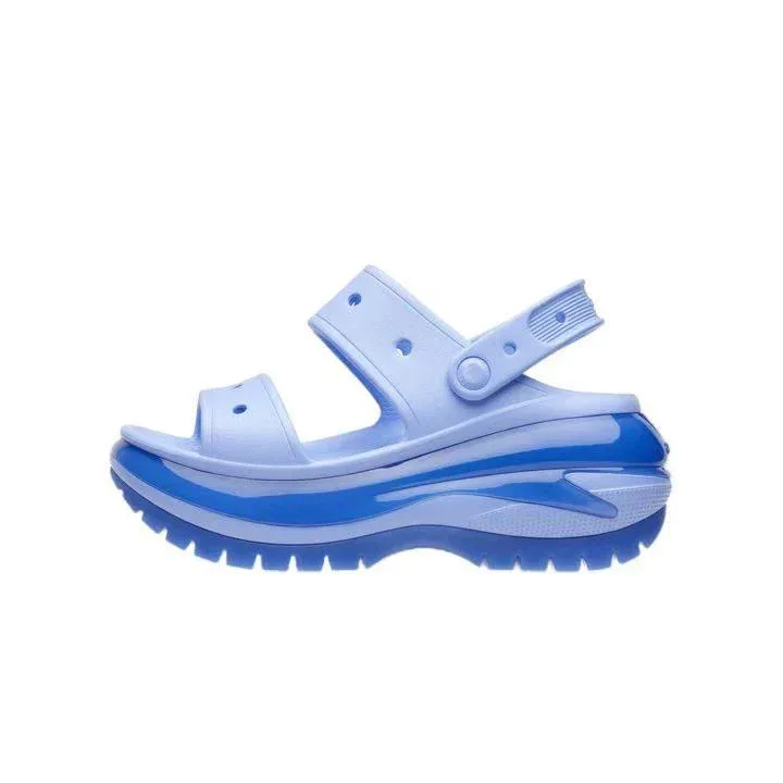 סנדלי קרורס פלטפורמה במהדורה מיוחדת Crocs Classic Mega Crush Sandal Moon Jelly 207989-5Q6 - Image 4