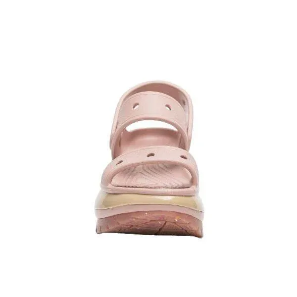 סנדלי קרוקס פלטפורמה במהדורה מיוחדת Crocs Classic Mega Crush Sandal Pink Clay 207989-6TY - Image 2