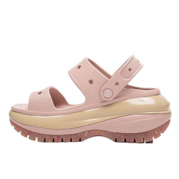 סנדלי קרוקס פלטפורמה במהדורה מיוחדת Crocs Classic Mega Crush Sandal Pink Clay 207989-6TY - Image 4