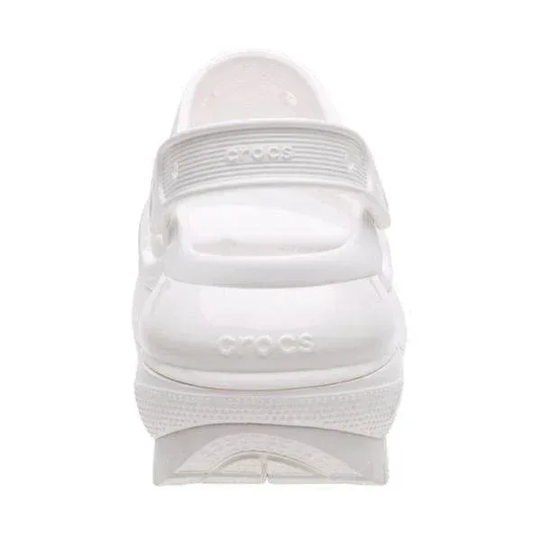 סנדלי קרורס פלטפורמה במהדורה מיוחדת Crocs Classic Mega Crush Sandal White blanc 207989-100 - Image 5