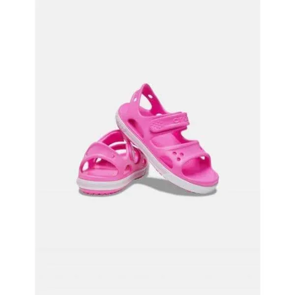 סנדלי קרוקס ורודות לבנות Crocs Crocband II sandals electric pink 14854-6QQ - Image 2