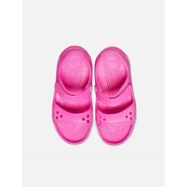 סנדלי קרוקס ורודות לבנות Crocs Crocband II sandals electric pink 14854-6QQ - Image 4