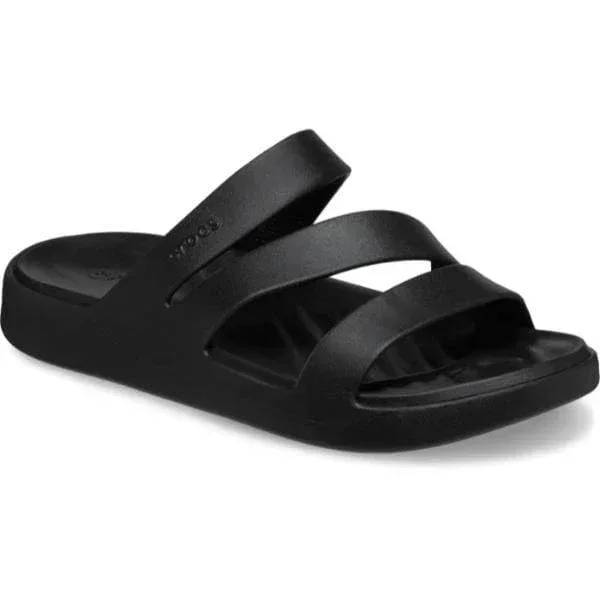 כפכפי קרוקס פלטפורמה לנשים Crocs getaway platform Strappy Black W 209587-001 - Image 3