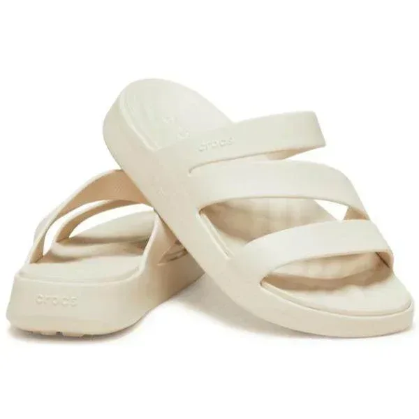 כפכפי קרוקס פלטפורמה לנשים Crocs getaway platform Strappy Stucco W 209587-160 - Image 6