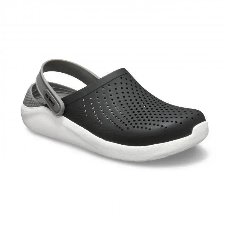 כפכף קרוקס אפור/שחור/לבן Crocs literide Clog Black/Smoke 204592-05M - Image 2