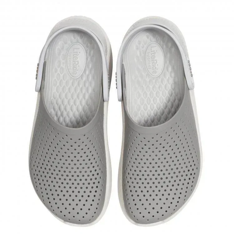 כפכף קרוקס אפור/לבן Crocs literide Clog Grey/White 204592-06J - Image 3