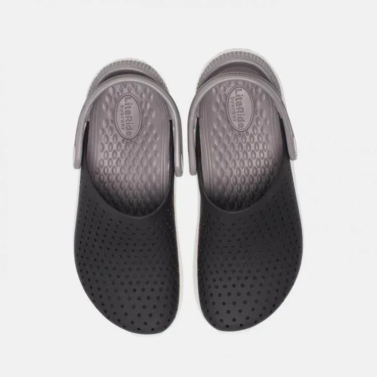 Crocs Kids LiteRide Clog 205964-066 - כפכף בטכנולוגיית לייט-רייד בצבע שחור/לבן - Image 3