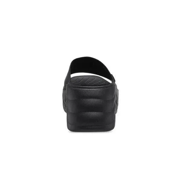 כפכפי פלטפורמה קרוקס לנשים Crocs Skyline Slide 208182-001 Black - Image 5