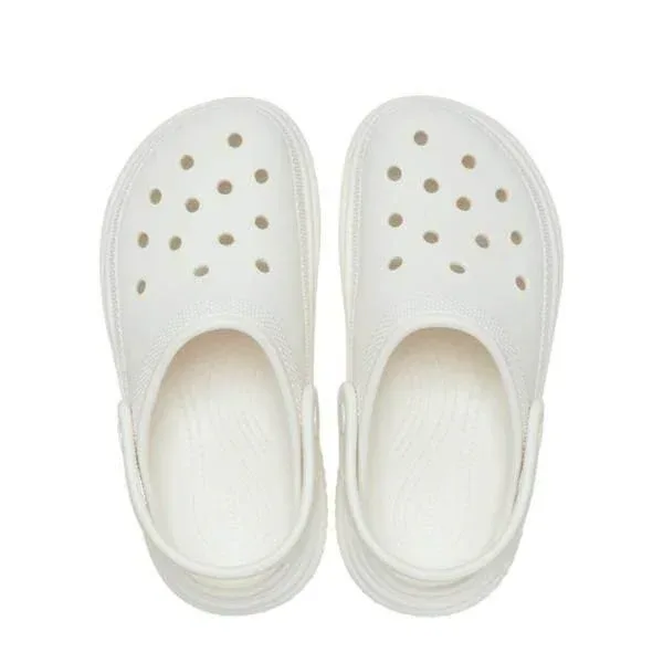 כפכפי קרוס פלטפורמה לנשים Crocs Stomp Clog-Chalky white 209347-0WV - Image 4