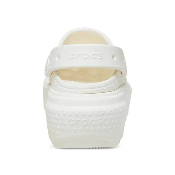 כפכפי קרוס פלטפורמה לנשים Crocs Stomp Clog-Chalky white 209347-0WV - Image 5