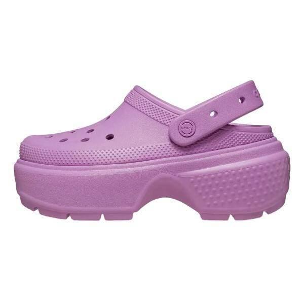 קפקפי קרוקס פלטפורמה לנשים Crocs Stomp Clog-Pink/Bubble 209347-6WQ - Image 4