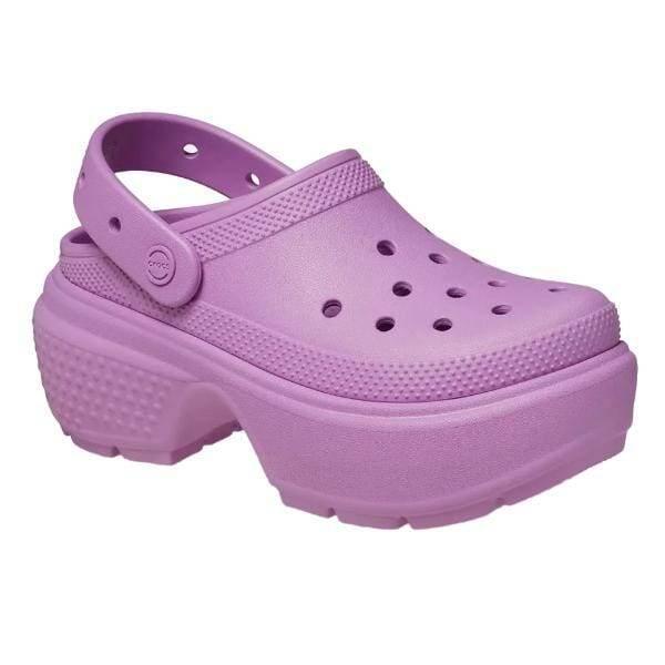 קפקפי קרוקס פלטפורמה לנשים Crocs Stomp Clog-Pink/Bubble 209347-6WQ - Image 5